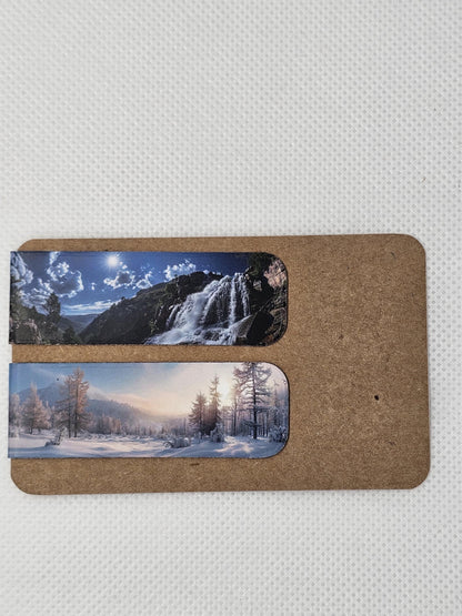 Scenic magnetic bookmarks (Various designs)