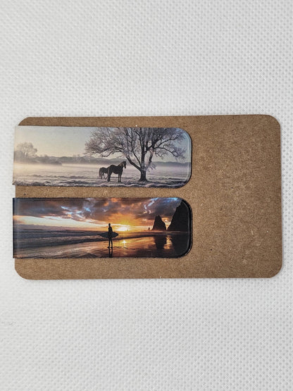 Scenic magnetic bookmarks (Various designs)